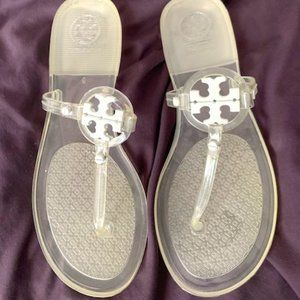 Tory Burch  Clear White Mini Miller Thong Flat Sandals size 6